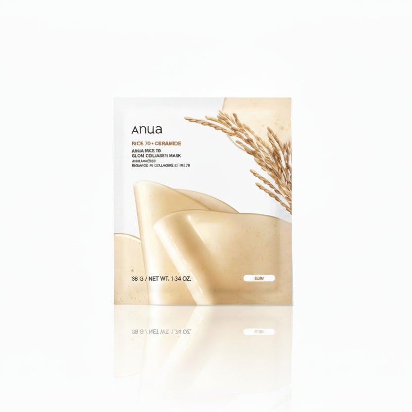 Anua Rice 70 Glow rozjasňujúca kolagénová plátenková maska